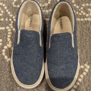 Slip on chambray sneakers